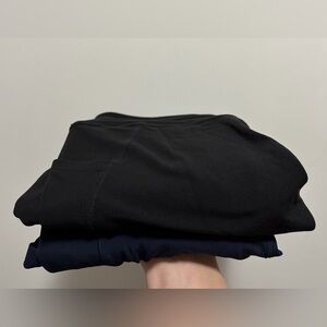 Lot of 2 Athleta Leggings Navy Capri and Black Full Length Womens size Small